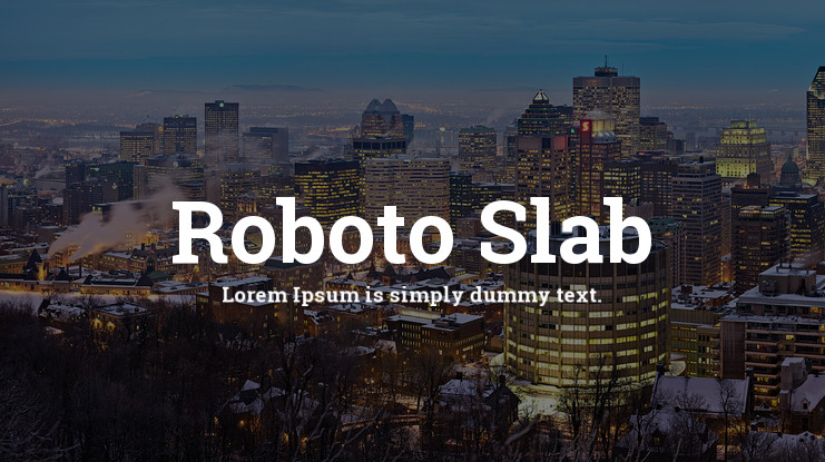 Font Roboto Slab