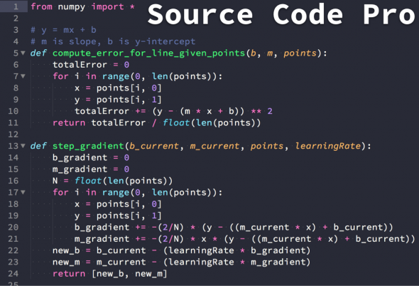 Font Source Code Pro