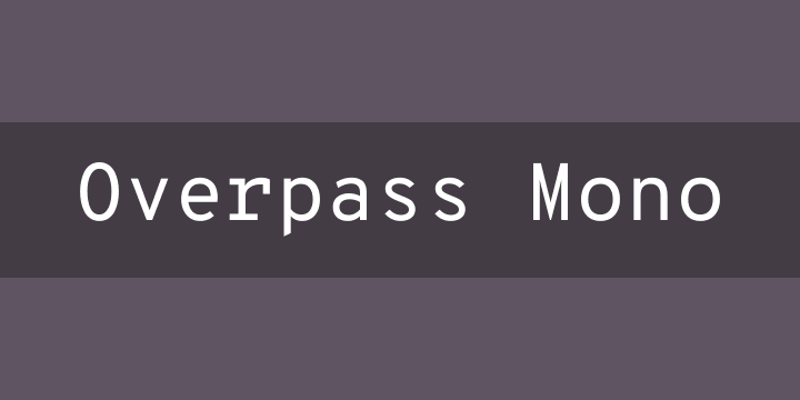 Font Overpass Mono