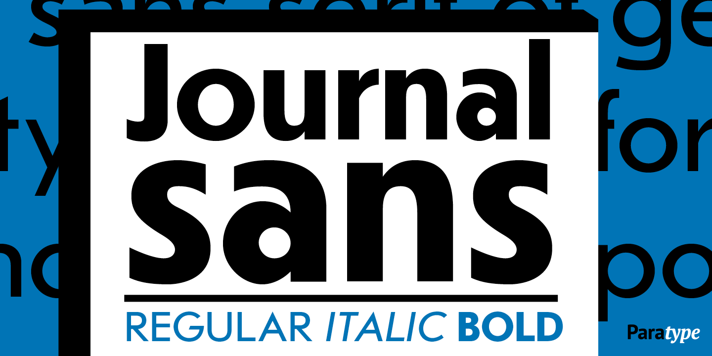 Font Journal Sans