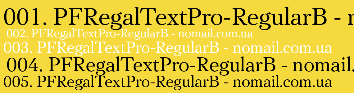 Font PF Regal Text Pro