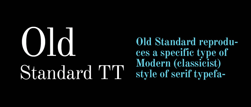 Font Old Standard TT