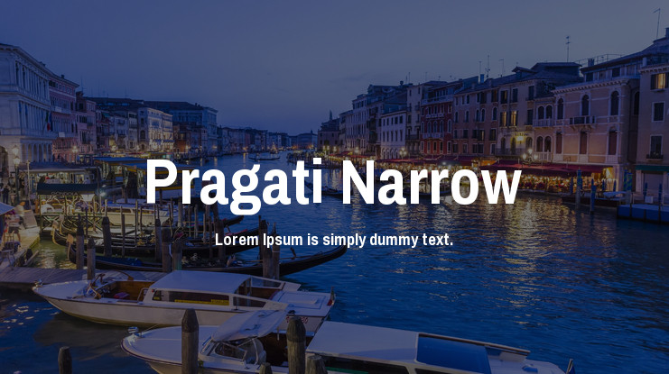 Font Pragati Narrow