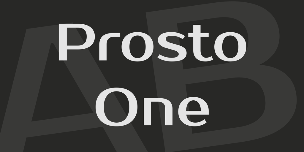 Font Prosto One