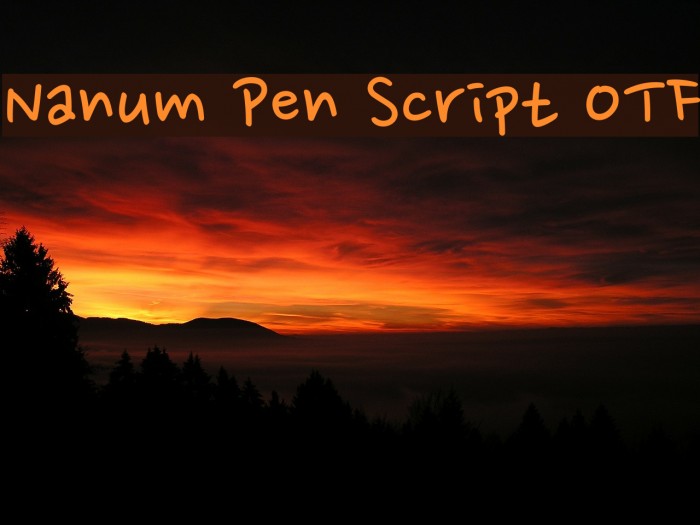 Font Nanum Pen Script