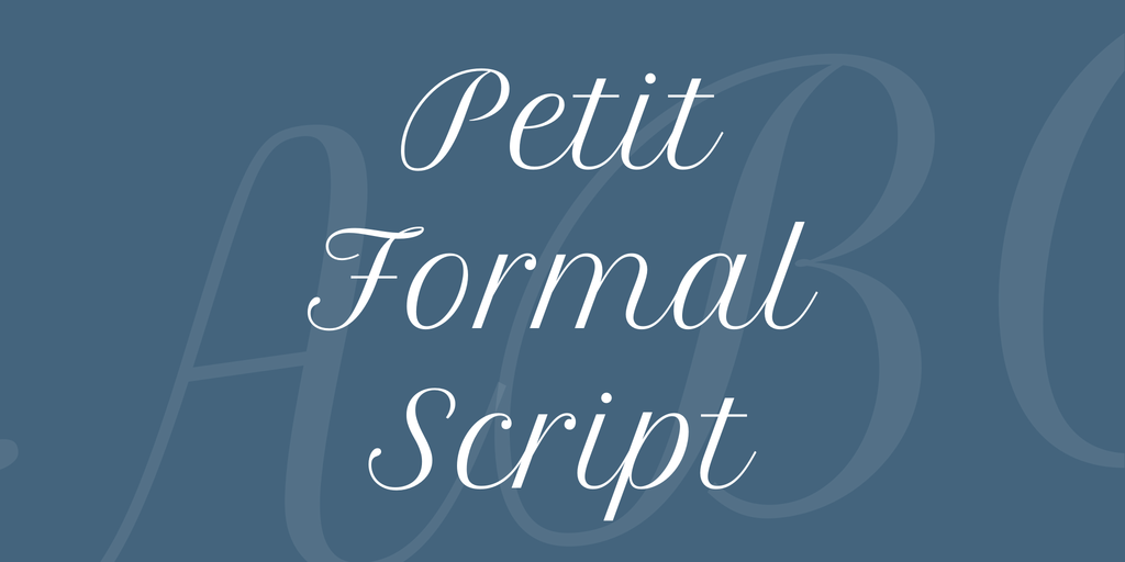 Font Petit Formal Script