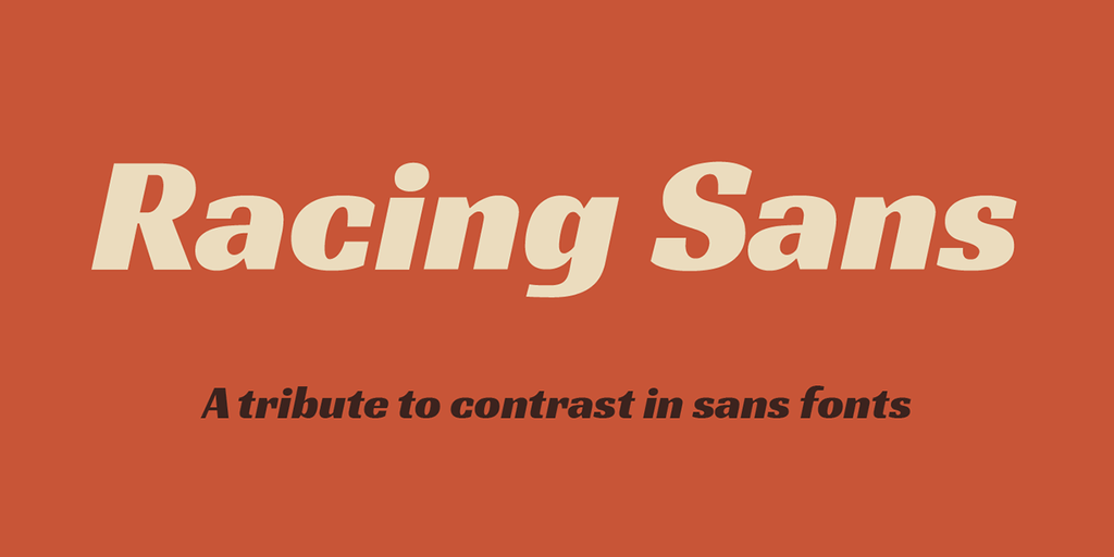 Font Racing Sans One