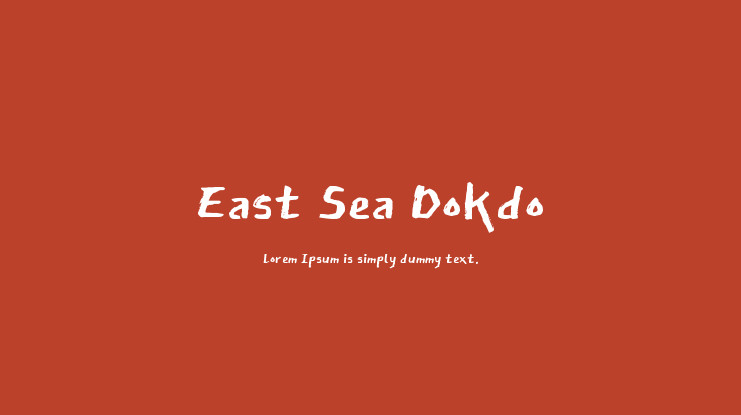 Font East Sea Dokdo