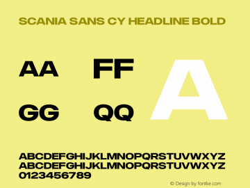 Font Scania Sans CY 