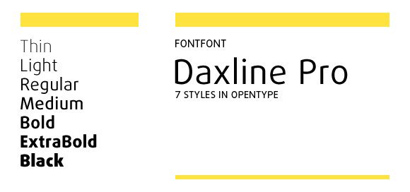 Font Daxline Pro