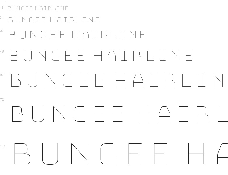 Font Bungee Hairline