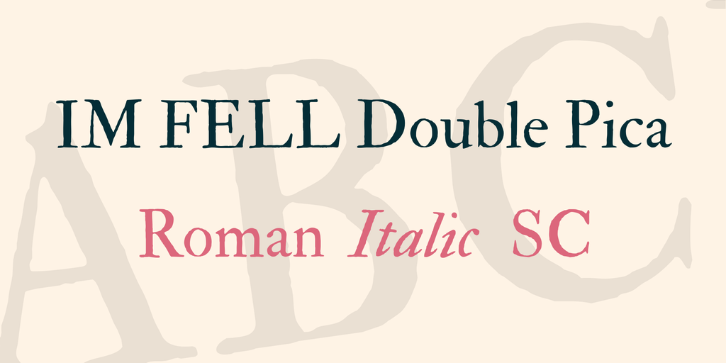 Font IM FELL Double Pica SC