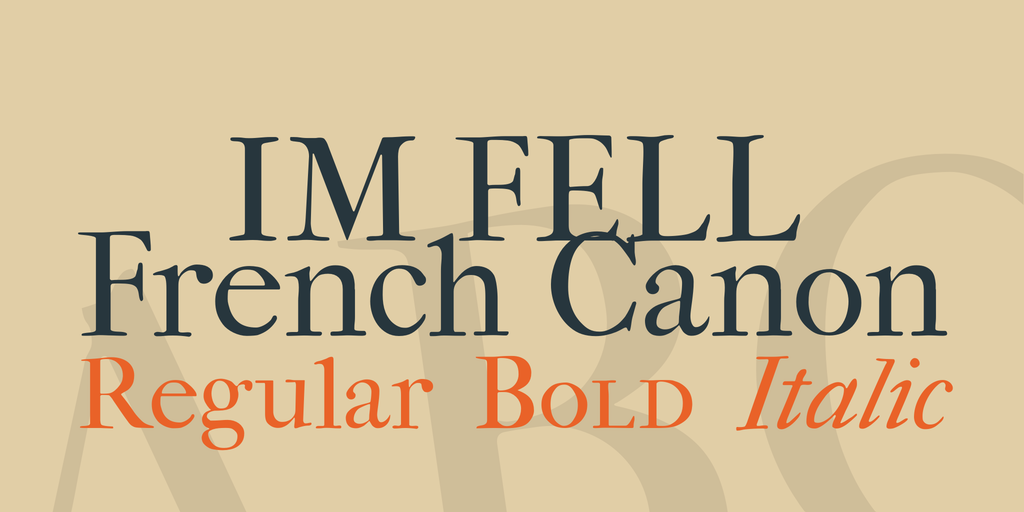 Font IM Fell French Canon