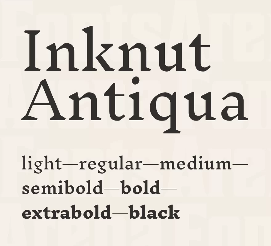 Font Inknut Antiqua