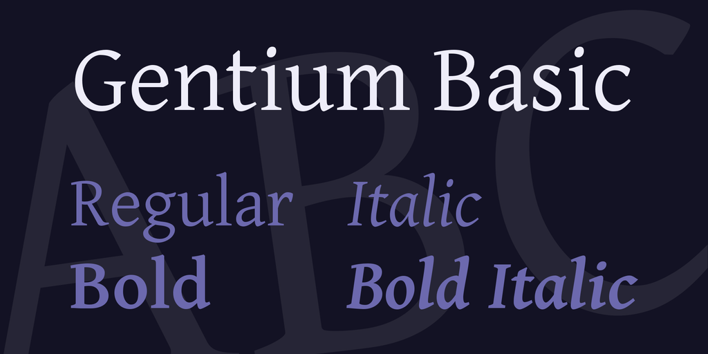 Font Gentium Basic