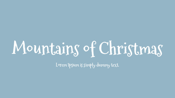 Font Mountains of Christmas