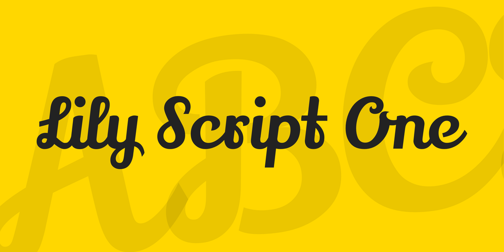 Font Lily Script One