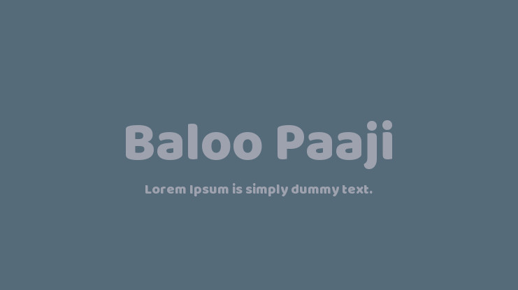 Font Baloo Paaji
