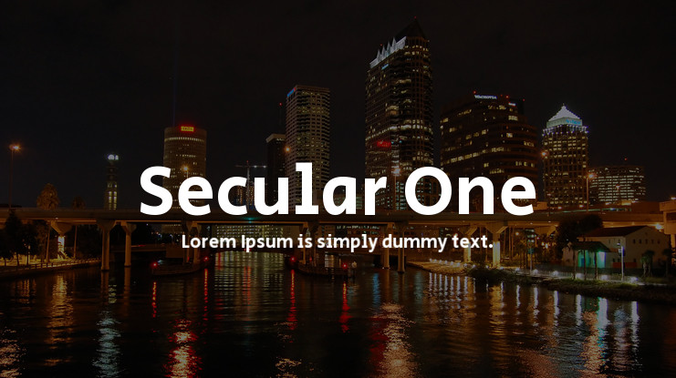Font Secular One