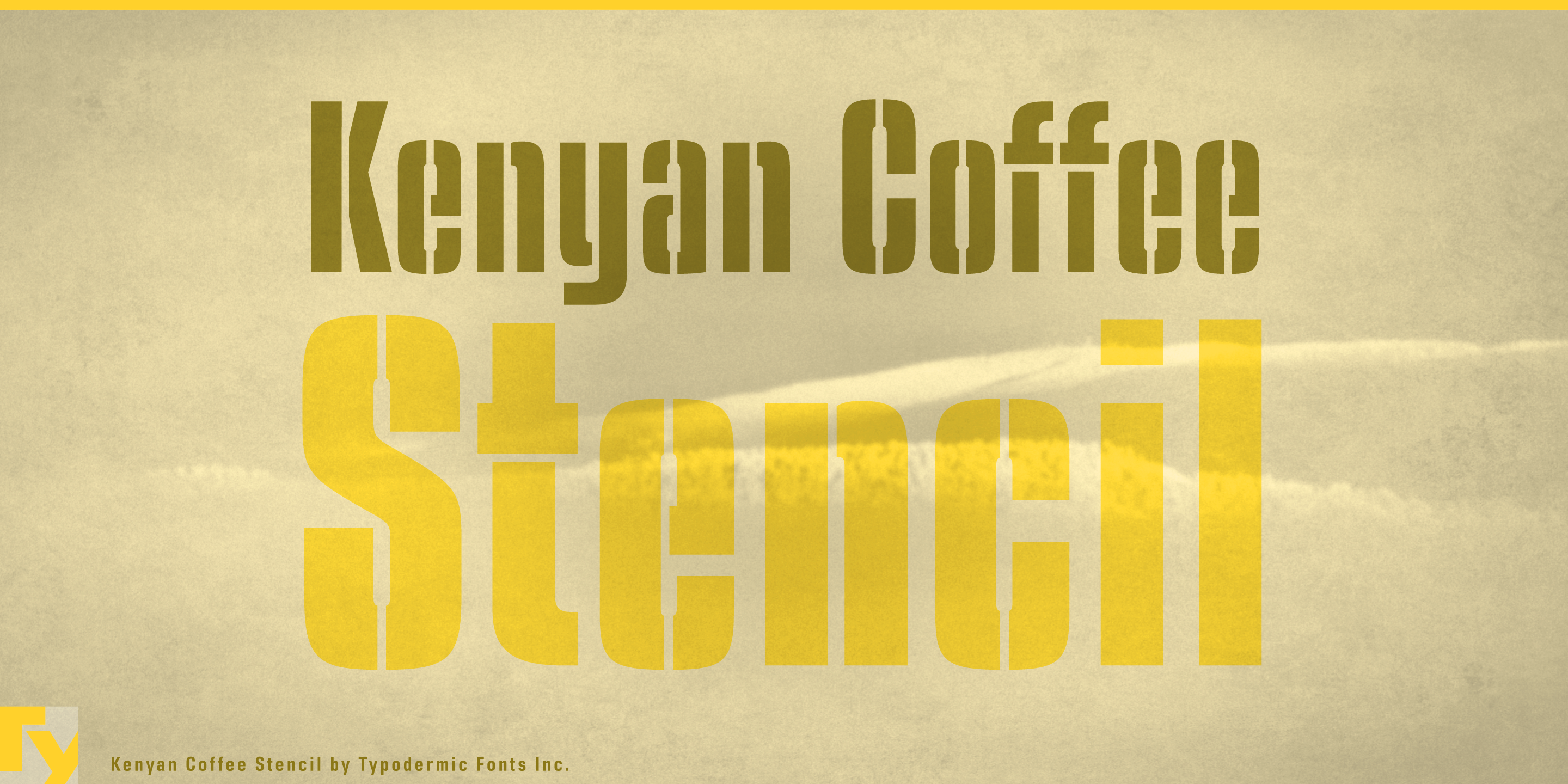 Font Kenyan Coffee Stencil