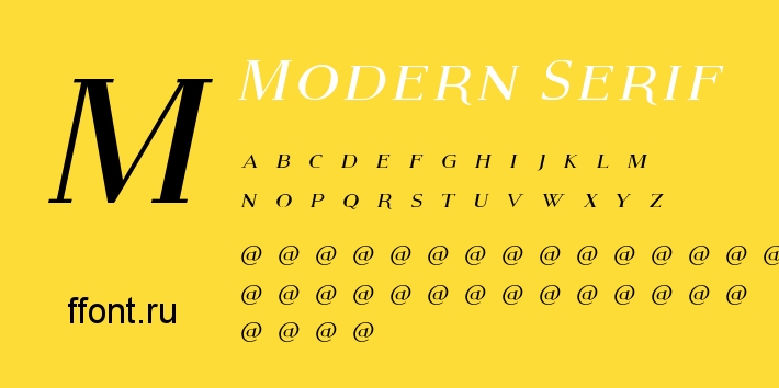 Font Modern Serif