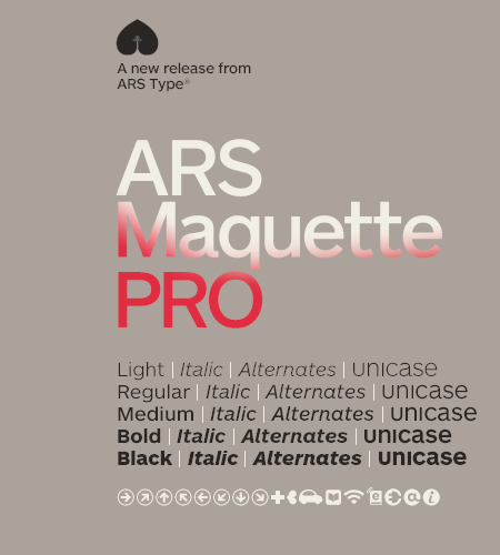 Font ARS Maquette Pro