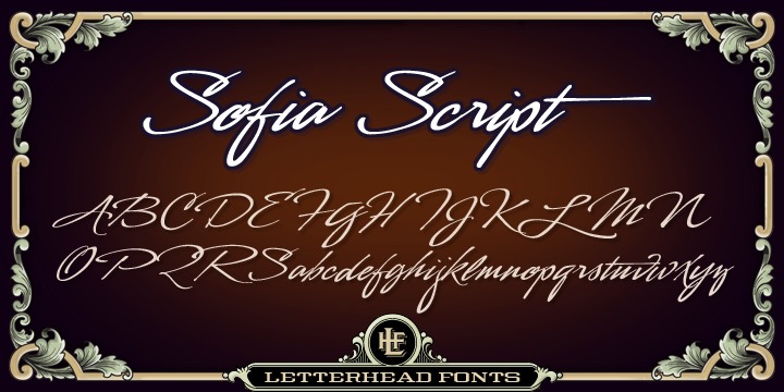 Font LHF Sofia Script