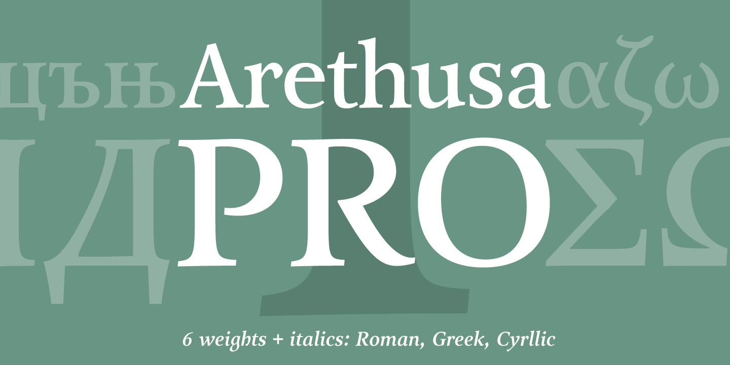 Font Arethusa Pro