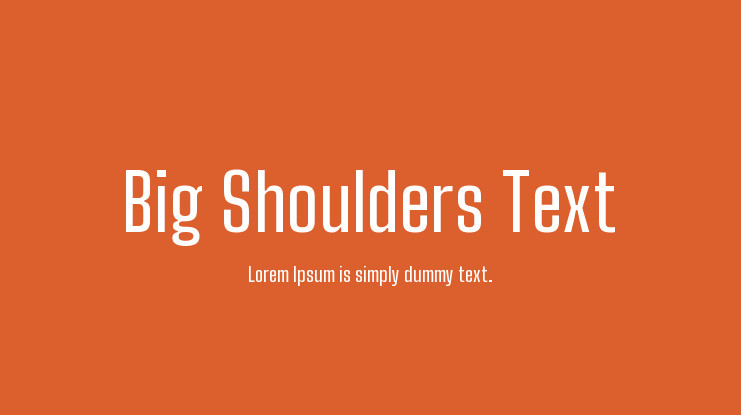Font Big Shoulders Text