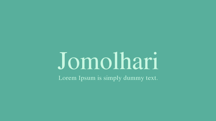 Font Jomolhari