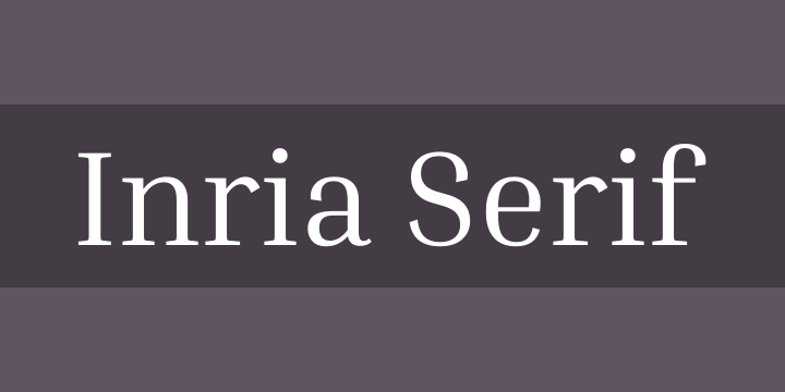 Font Inria Serif