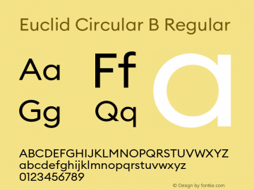 Font Euclid Circular B