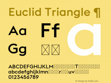 Font Euclid Triangle