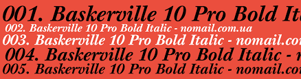 Font Baskerville 10 Pro