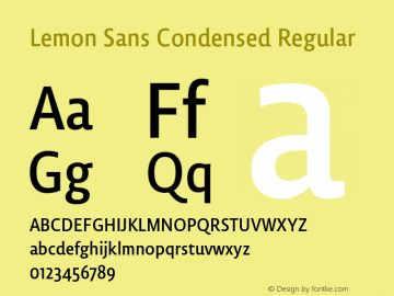 Font Lemon Sans Condensed