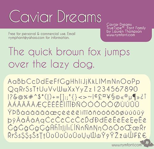 Font CAVIAR DREAMS