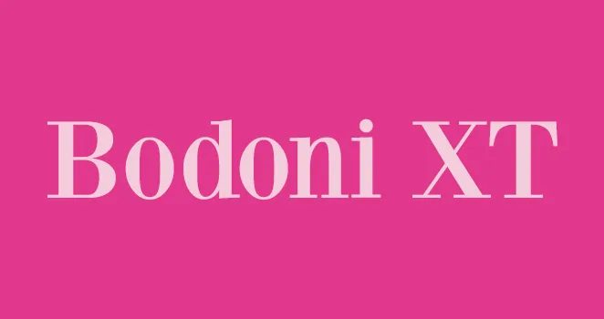 Font Bodoni XT