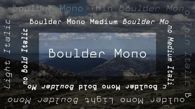 Font Boulder Mono