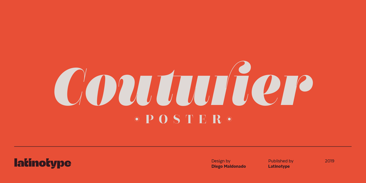 Font Couturier Poster