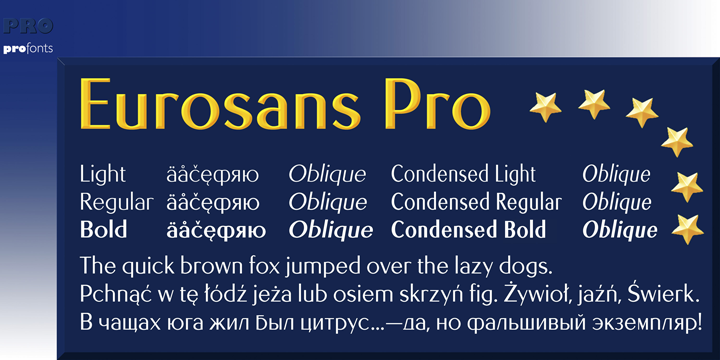 Font EuroSans Pro