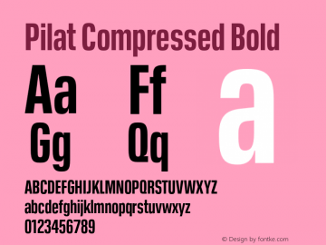 Font Pilat Compressed