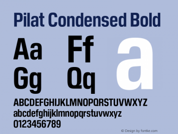 Font Pilat Condensed