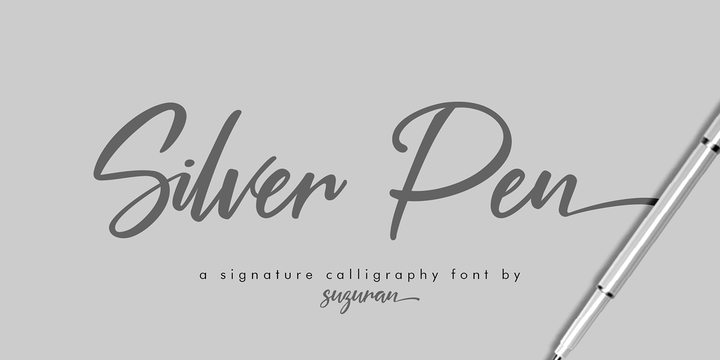 Font Silver Pen