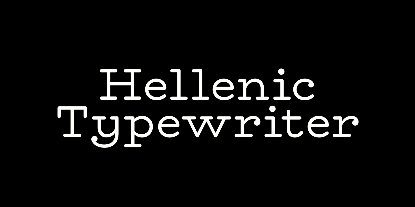 Font Hellenic Typewriter