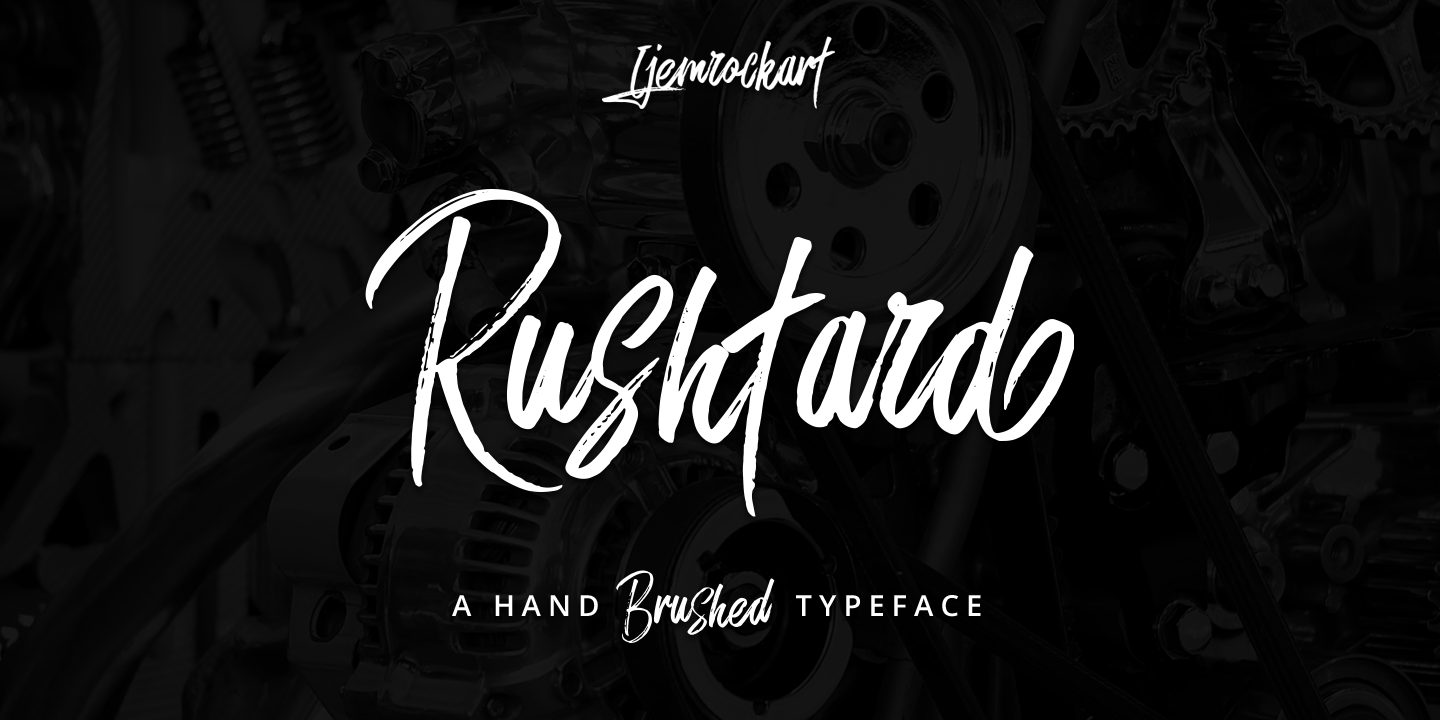 Font Rushtard Brush