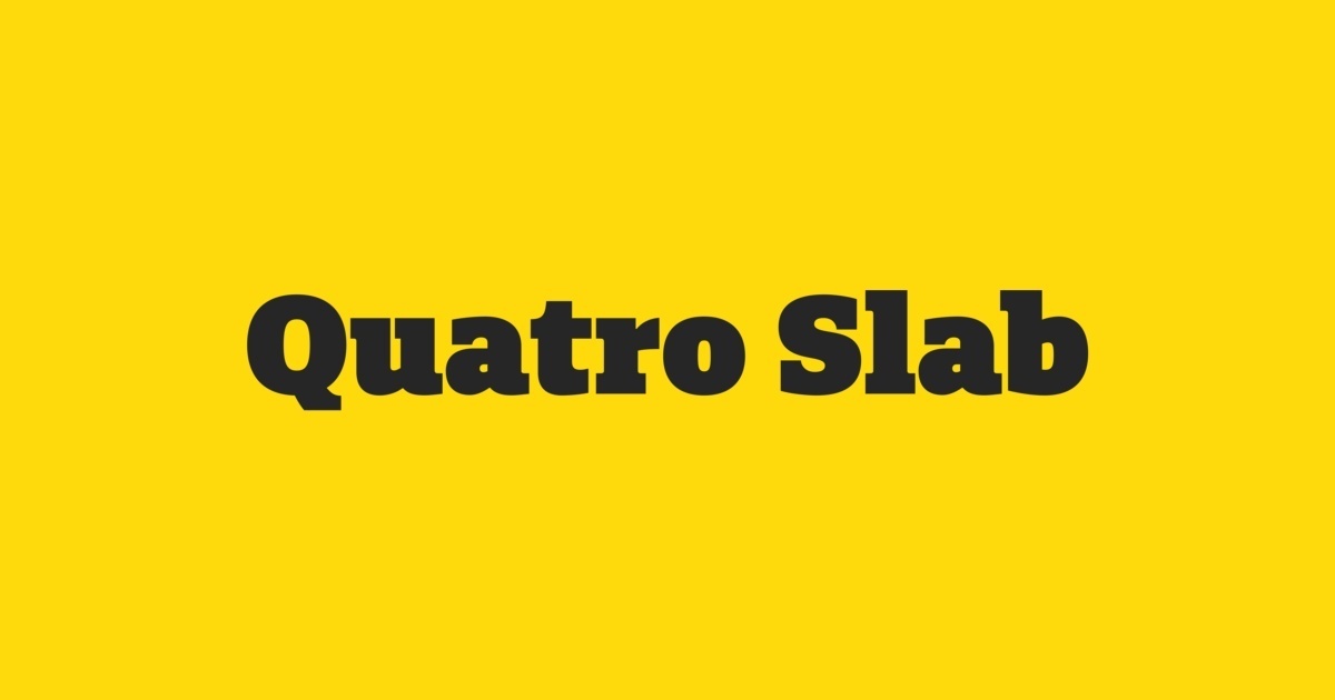Font Quatro Slab