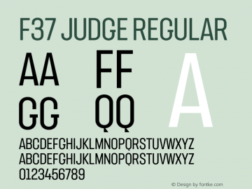 Font F37 Judge