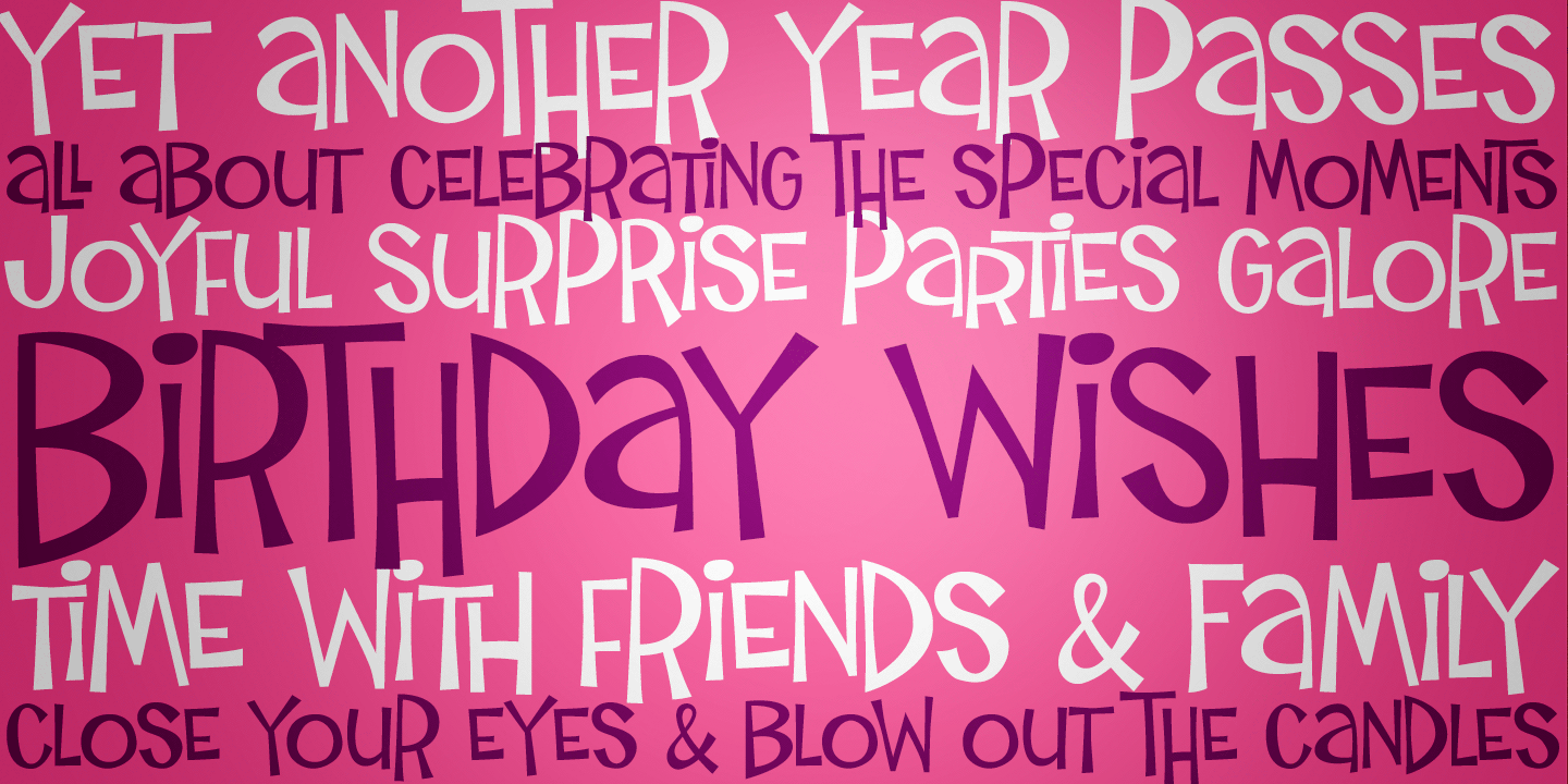 Font Birthday Wish PB