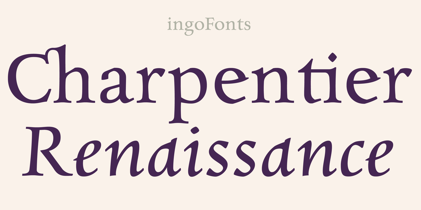 Font Charpentier Renaissance Pro