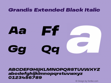 Font Grandis Extended